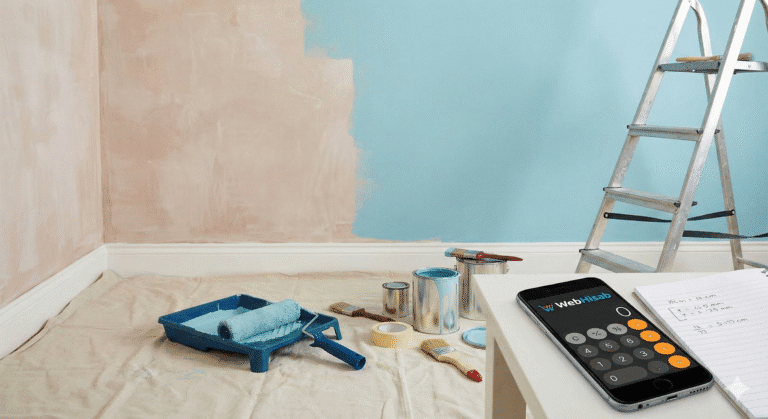 مرحلة الصبغ: شلون تحسب كمية الطلاء (باللتر) لبيتك بدون ما تشتري زايد وتخسر فلوسك؟